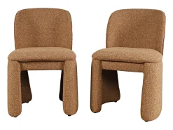 Silla tapizada 54x83x60,5 cm naranja gris Leith LET78B