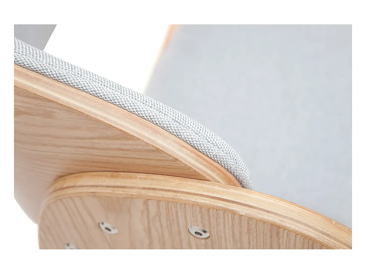 Silla tejido gris y madera clara BENT