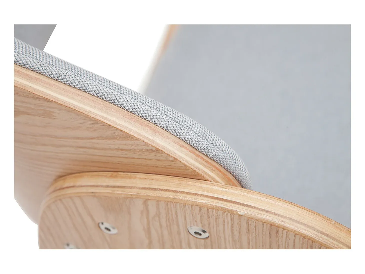 Silla tejido gris y madera clara BENT