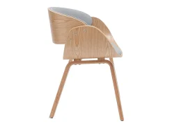 Silla tejido gris y madera clara BENT