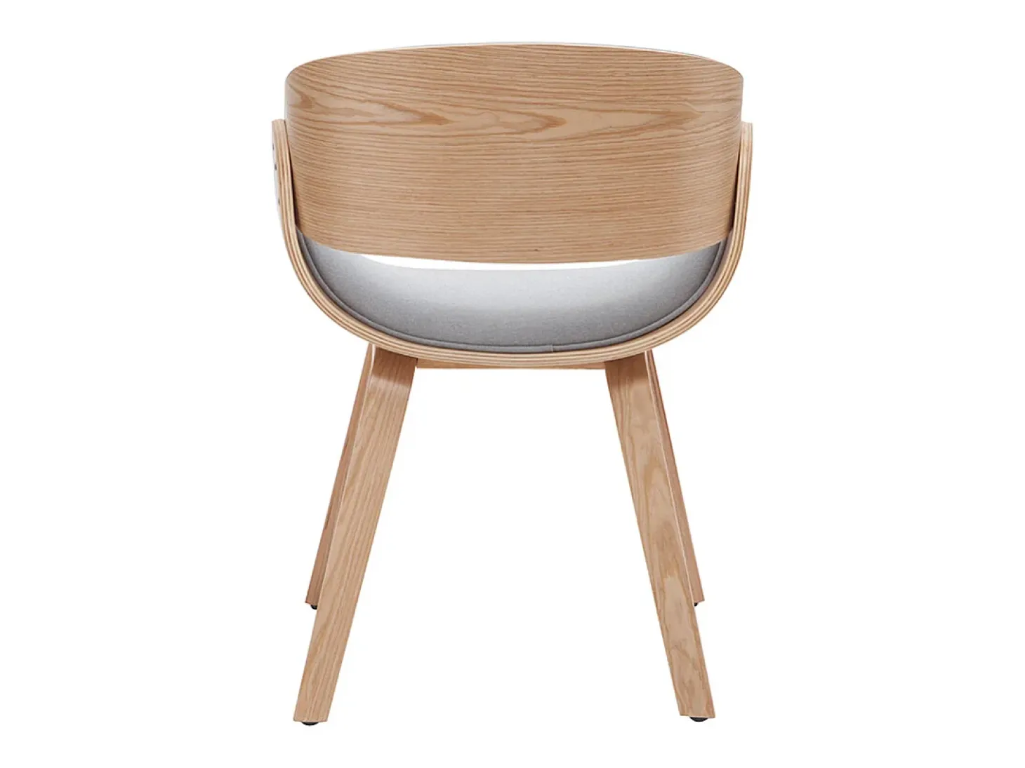 Silla tejido gris y madera clara BENT