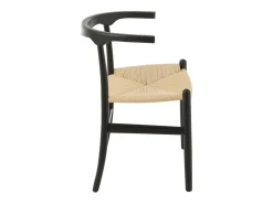 Silla TOON de madera de haya y cuerda: elegancia artesanal-Color Negro