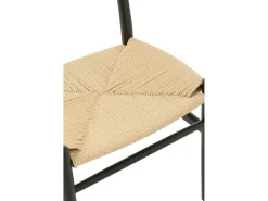 Silla TOON de madera de haya y cuerda: elegancia artesanal-Color Negro