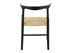Silla TOON de madera de haya y cuerda: elegancia artesanal-Color Negro