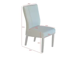 Silla URBAN de cuero sintético Blanco, dimensiones: H99 x L46 x P63 cm, ideal para un comedor moderno y de diseño.