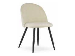 Silla Valora BELLO, terciopelo beige, patas negras (x3)