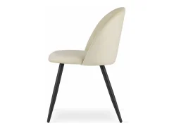 Silla Valora BELLO, terciopelo beige, patas negras (x3)