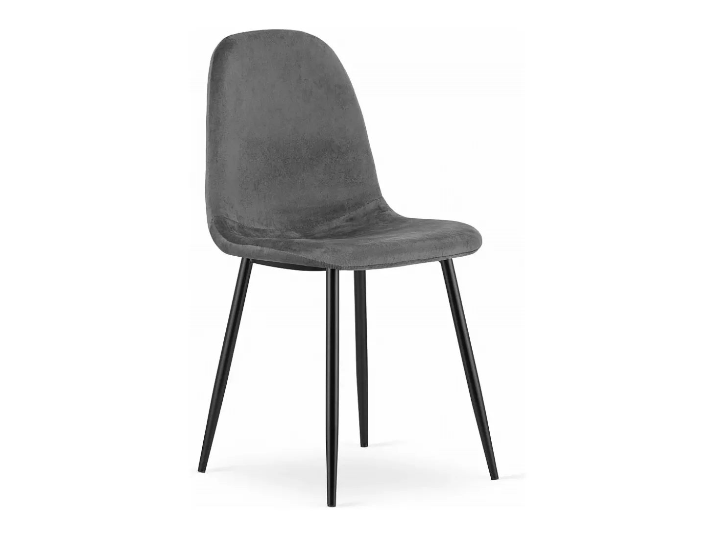 Silla Valora COMO, terciopelo gris oscuro, diseño ergonómico x3