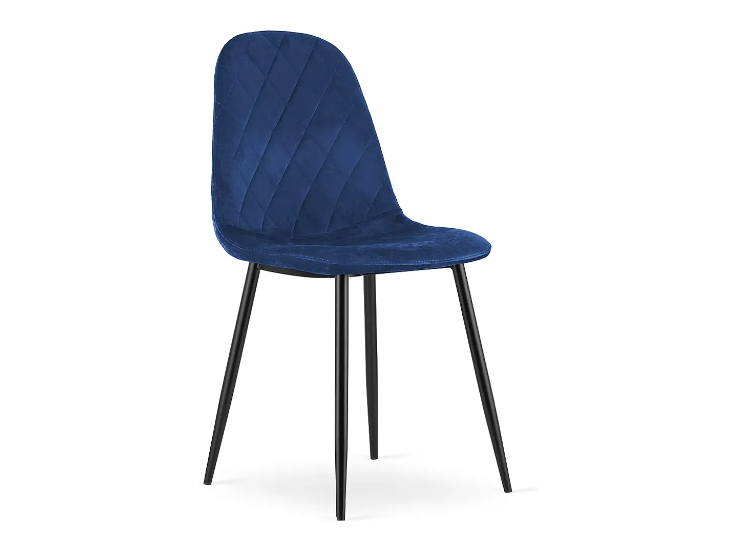 Silla Valora DAPI, terciopelo azul marino, diseño moderno (x4)