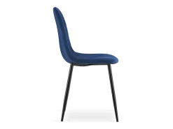 Silla Valora DAPI, terciopelo azul marino, diseño moderno (x4)