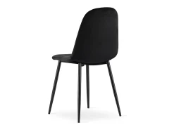 Silla Valora DAPI, terciopelo negro, diseño moderno, ergonómica (x3)
