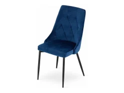 Silla Valora IMOLA, terciopelo azul marino, diseño moderno (x3)
