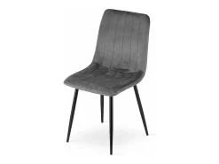 Silla Valora JEWA, terciopelo gris oscuro, diseño ergonómico (x3)