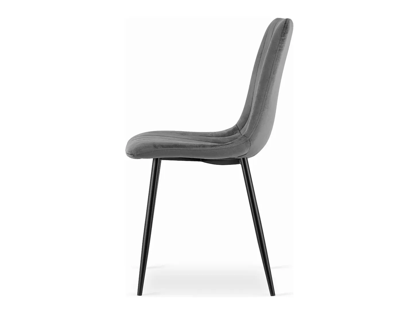 Silla Valora JEWA, terciopelo gris oscuro, diseño ergonómico (x3)