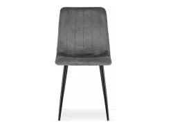 Silla Valora JEWA, terciopelo gris oscuro, diseño ergonómico (x3)
