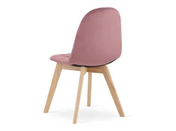 Silla Valora NUUC de terciopelo rosa oscuro, diseño ergonómico (x2)