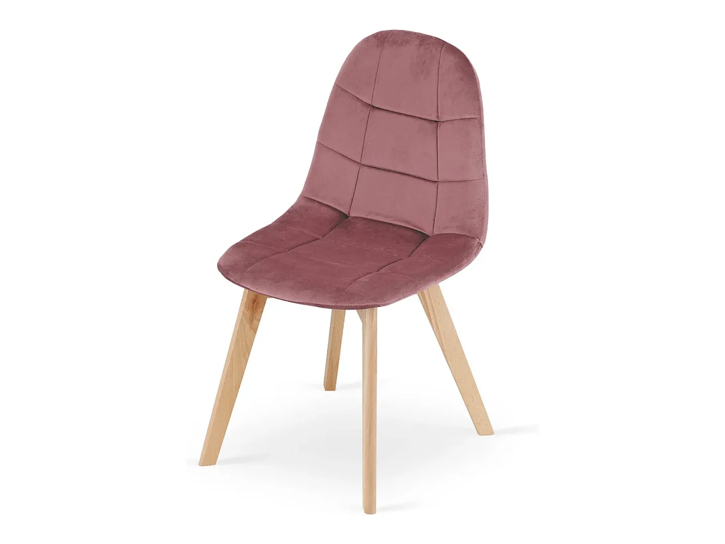Silla Valora NUUC de terciopelo rosa oscuro, diseño ergonómico x3