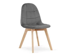 Silla Valora NUUC de terciopelo gris oscuro, diseño ergonómico x3