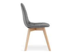 Silla Valora NUUC de terciopelo gris oscuro, diseño ergonómico x3