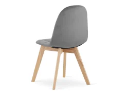 Silla Valora NUUC, terciopelo gris oscuro, diseño ergonómico (x4)