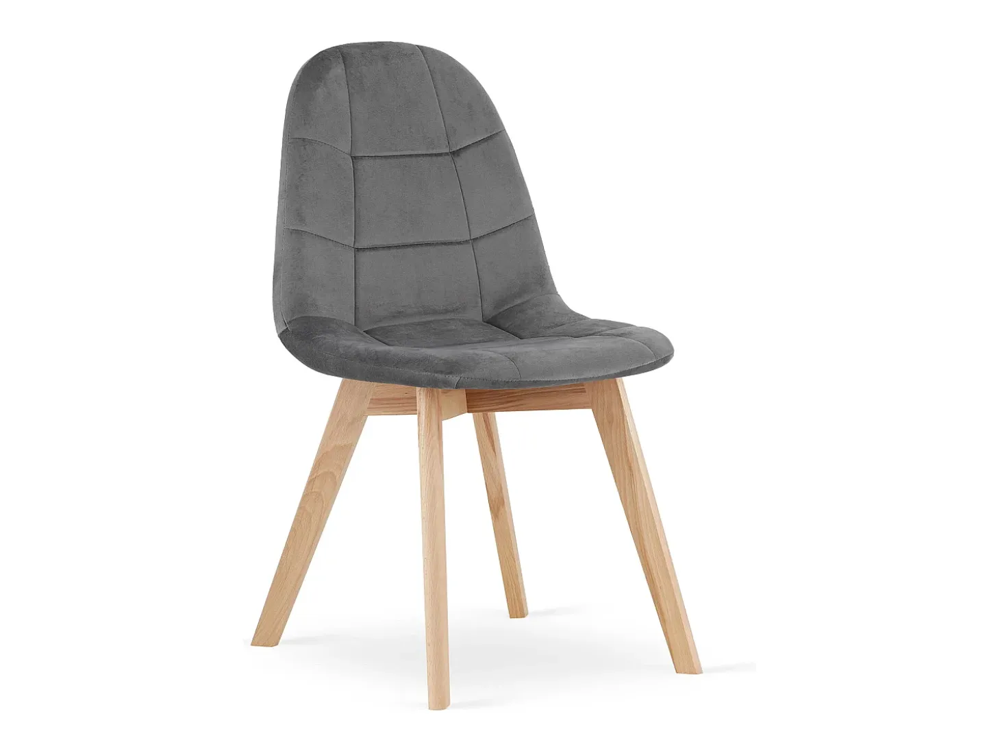 Silla Valora NUUC, terciopelo gris oscuro, diseño ergonómico (x4)