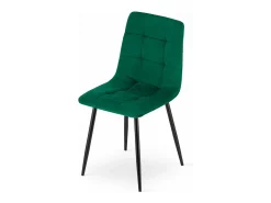 Silla Valora PYRA de terciopelo verde oscuro, diseño moderno (x3)