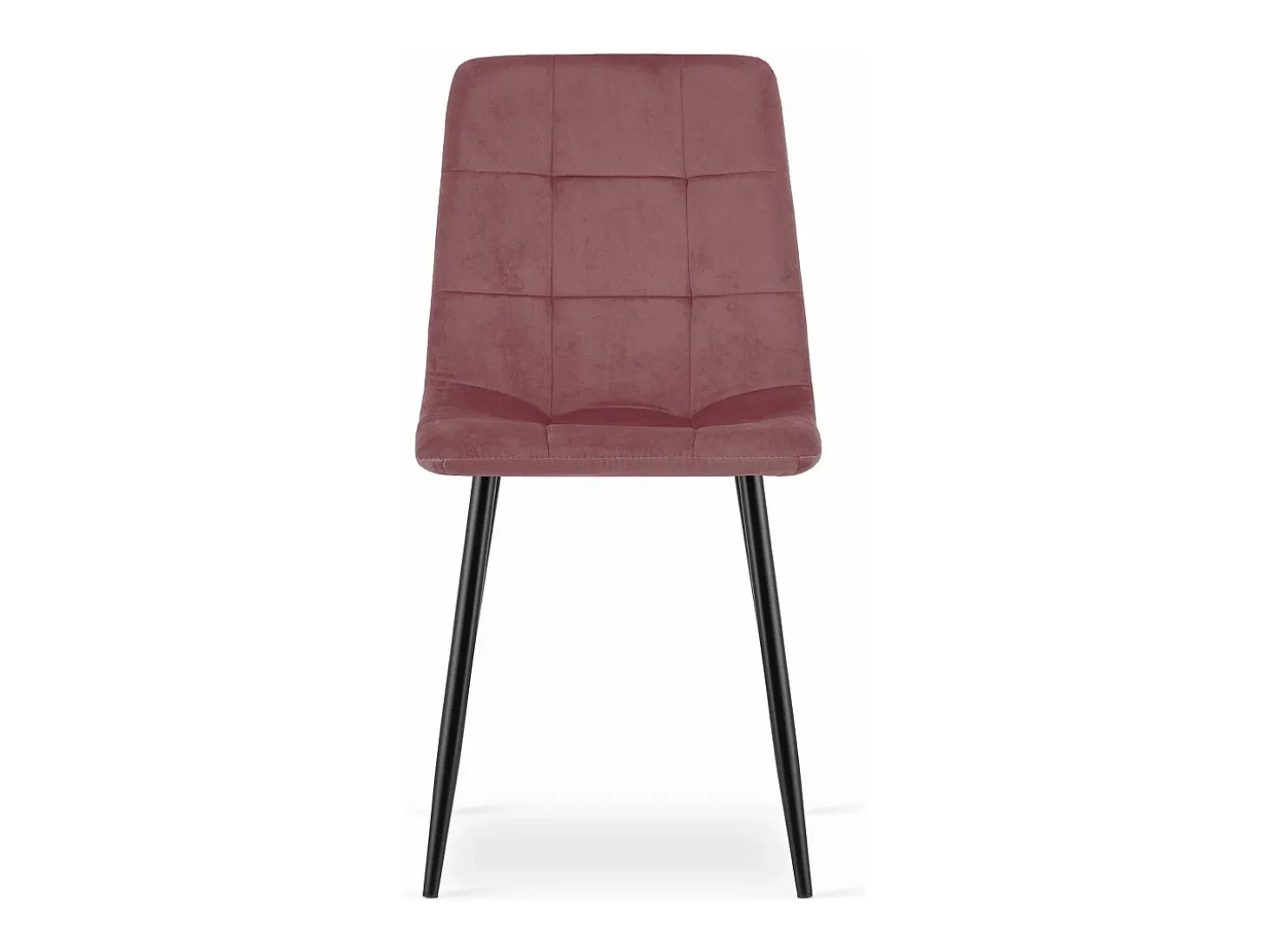 Silla Valora PYRA, terciopelo rosa, patas negras, diseño moderno (x4)