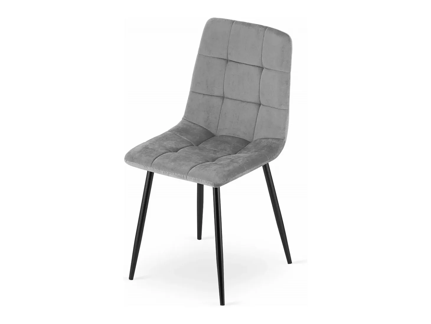 Silla Valora PYRA, terciopelo gris claro, diseño moderno (x2)