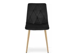 Silla Valora TYRA, terciopelo negro, patas color madera (x2)