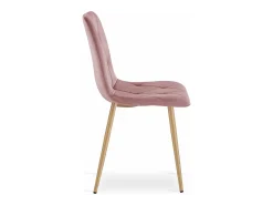 Silla Valora TYRA, terciopelo rosa, patas color madera (x3)