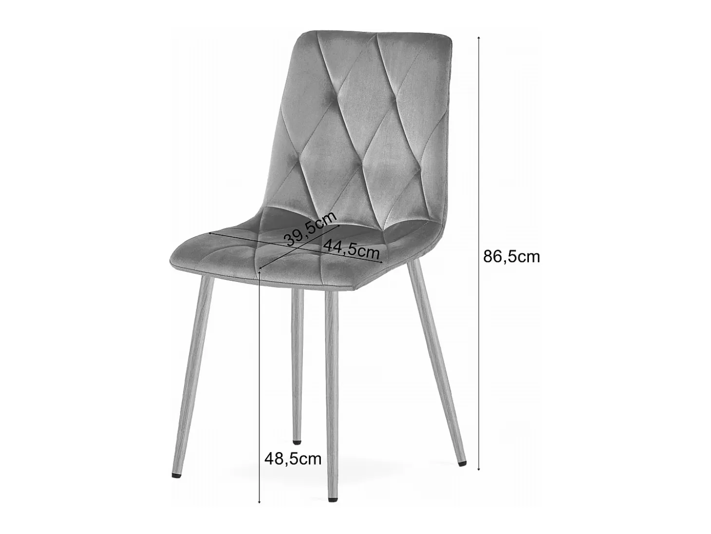 Silla Valora TYRA, terciopelo rosa, patas color madera (x3)