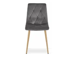 Silla Valora TYRA, terciopelo gris oscuro, patas de madera (x4)