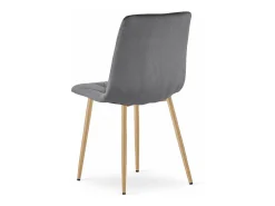 Silla Valora TYRA, terciopelo gris oscuro, patas de madera (x3)