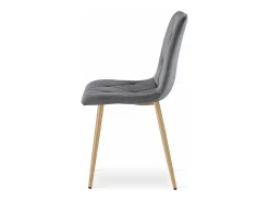 Silla Valora TYRA, terciopelo gris oscuro, patas de madera (x3)