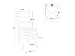Silla veneciana de madera lacada en blanco con asiento de paja de pantano tejida