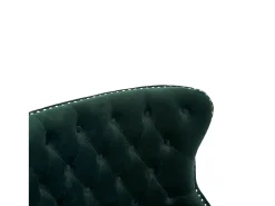 Silla verde - Silla con acabado remachado y patas de madera maciza - terciopelo