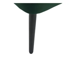 Silla verde - Silla con acabado remachado y patas de madera maciza - terciopelo