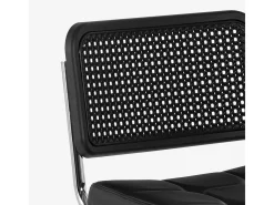 Silla vienesa estilo cantilever de polipiel y diseño moderno Erys Lux