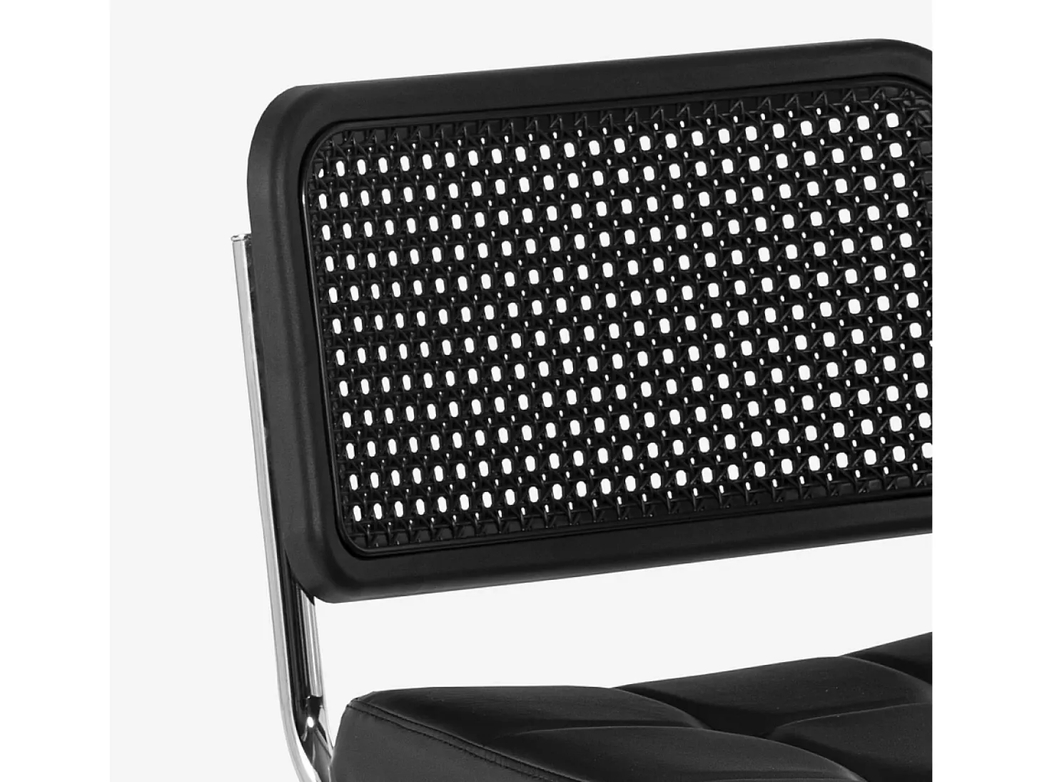 Silla vienesa estilo cantilever de polipiel y diseño moderno Erys Lux