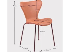 Silla vintage tapizada en polipiel desgastado - Seven - Gris