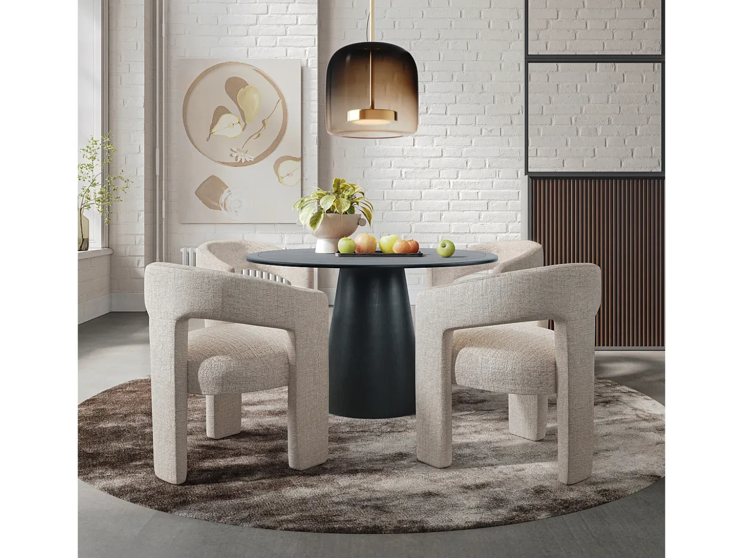 Silla 62x75x58 cm beige Leith LET71N