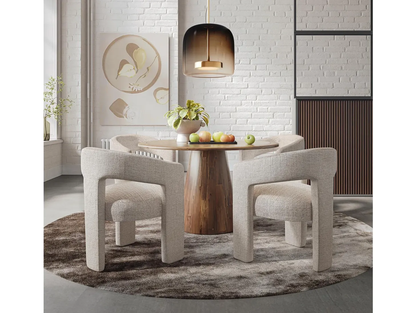 Silla 62x75x58 cm beige Leith LET71N