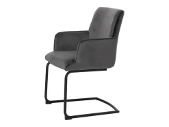Sillas cantilever MCW-N60 (juego de 6), gris oscuro