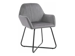 Sillas comedor 2 unidades de terciopelo gris