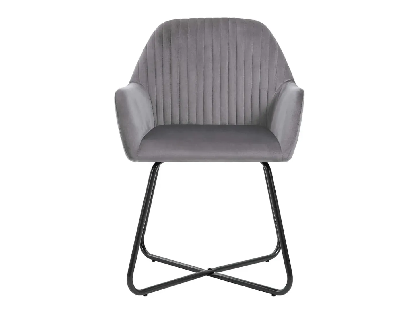 Sillas comedor 2 unidades de terciopelo gris