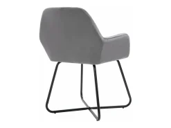 Sillas comedor 2 unidades de terciopelo gris