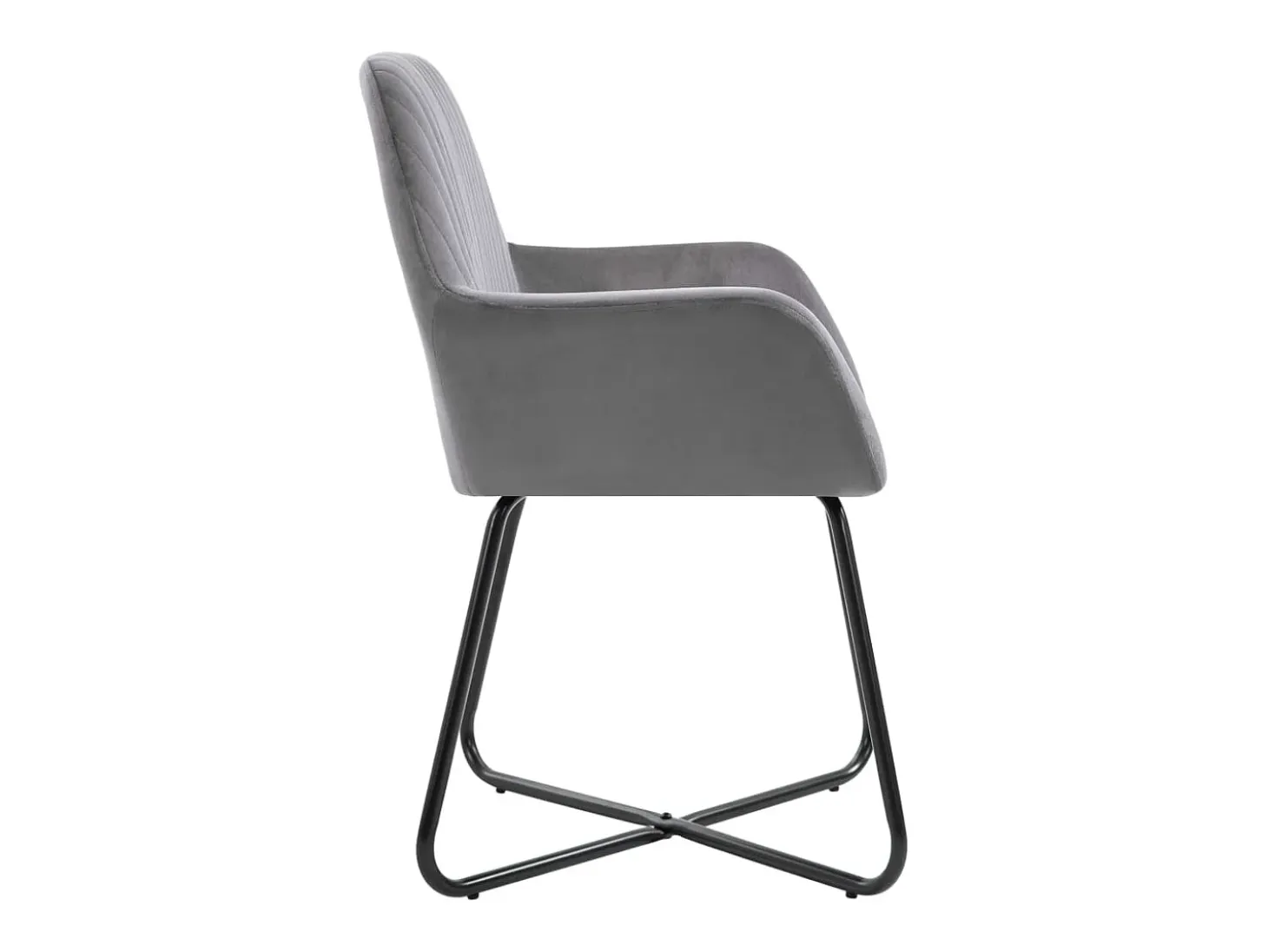 Sillas comedor 2 unidades de terciopelo gris