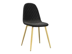 Sillas comedor 2 unidades de terciopelo negro