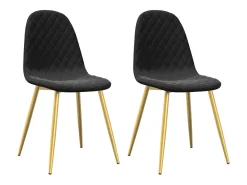 Sillas comedor 2 unidades de terciopelo negro