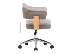 Sillas comedor giratorias 2 unidades madera curvada tela gris taupe